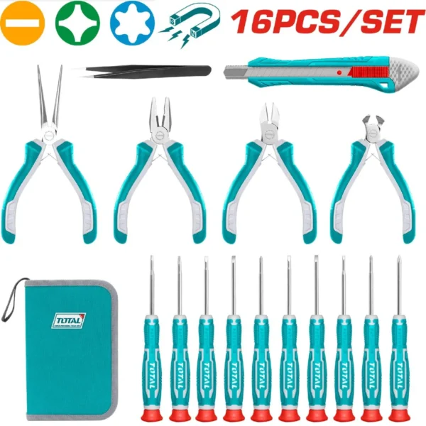 HERRAMIENTAS EN ESTUCHE DE 16PZS TOTAL TKTTSK0162