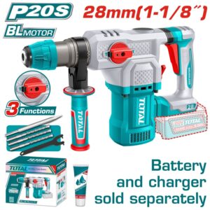 TALADRO ROTOMARTILLO INALAMB. 20 V. 4.5J SIN BATERIA TOTAL TRHLI20286