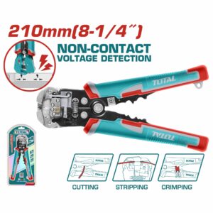 TENAZA CRIMPADORA Y PELACABLES C/ DETEC. VOLT. DE 8-1/4'' TOTAL THT152429