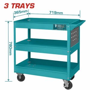 CARRITO AUXILIAR DE MECANICA C/RUEDAS 3 BANDEJA TOTAL THPTC301