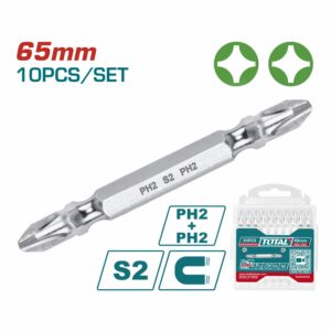 PUNTAS P/ TALADRO DOBLE ESTRELLA 10 PZS.TOTAL TAC16PH233