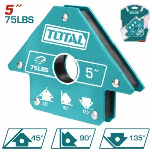 ESCUADRA MAGNETICA BLISTER DE 5'' ANGULOS DE 45°, 90°, 135°. TOTAL TAMWH75052