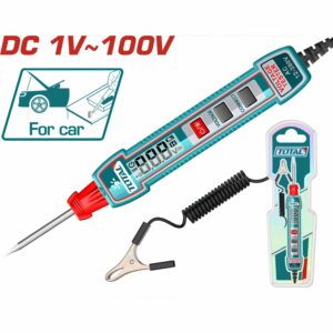 PROBADOR DE VOLTAJE DC. 1-100V. C/PANTALLA T/LAPIZ TOTAL THTS41001