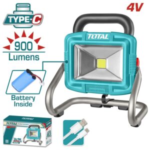 REFLECTOR RECARGABLE 3.6 V. 900 LUMEN PUERTO USB-C TOTAL TRLF4415