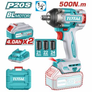PISTOLA DE IMPACTO INALAMB. 20 V. 1/2'' 500NM. 2 BAT+CARG TOTAL UTIWLI2050