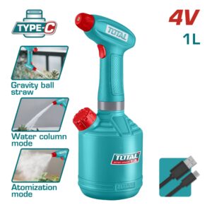 ATOMIZADOR P/ JARDIN INALAMB. 4V. 1LT. CARG/ TIPO-C TOTAL TSPP3701