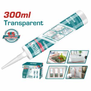 SILICON EN TUBO DE 300 ML. TRANSPARENTE TOTAL THT3512