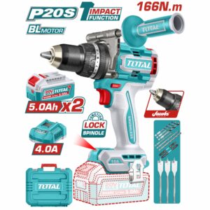 TALADRO INALAMB. 1/2" DE 20V. 166 Nm 2BAT+ CARG. TOTAL UTIDLI201668