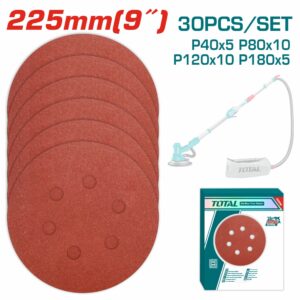 DISCO LIJA DE 9'' No.(40,80,120,180) P/ ORBITAL 30 PZS. TOTAL TAC225030