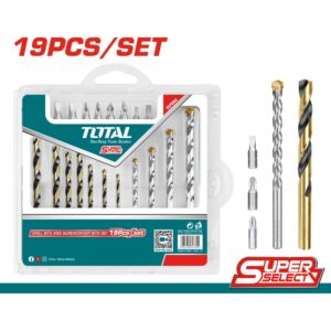 BROCAS P/METAL+CONCRETO+PUNTAS SET 19 PZAS. TOTAL UTACSDB1901