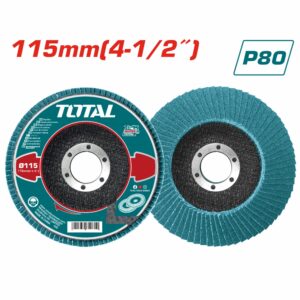 DISCO FLAP DE 4-1/2''x7/8" No. 80 ZIRCONIA TOTAL TAC641153