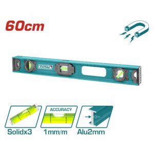 NIVEL DE ALUMINIO DE 60 CM. MAGNETICO TOTAL TMT26026