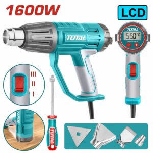 PISTOLA DE CALOR DE 1600 W. C/CONTROL DE TEMP.DIGITAL TOTAL UTB16056