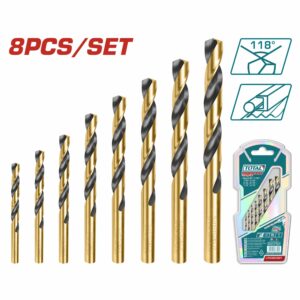 BROCA P/ METAL EN SET DE 8 PZS. (5/64"- 5/16") TOTAL UTACSD0801