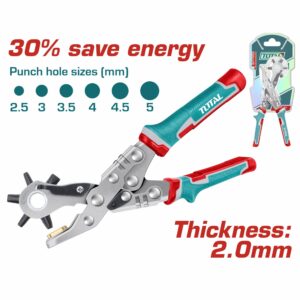 PERFORADORA DE CUERO BLISTER 2.5MM-5MM TOTAL THT33526
