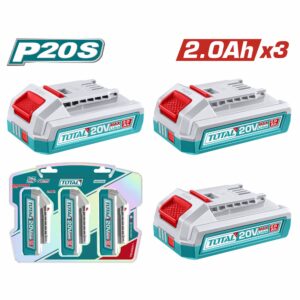 BATERIA DE 20 V. 2.0 Ah. 3 PZS. P/ HERRAM. INALAMB. TOTAL TOSLI240311
