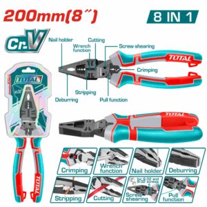 ALICATE 8" DE COMBINACION 8 EN 1 BLISTER TOTAL THTMF186