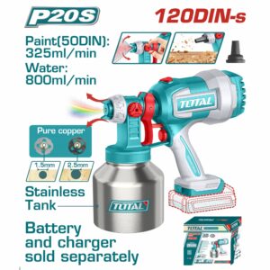 PISTOLA P/ PINTAR INALAMB. 20 V. 800ML SIN BAT. TOTAL TSGLI20041