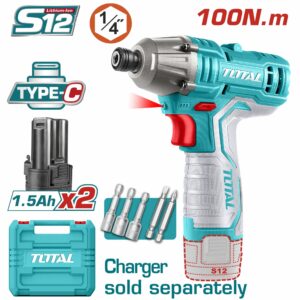PISTOLA DE IMPACTO INALAMB. DE 12 V. 1/4'' TOTAL UTIRLI1201