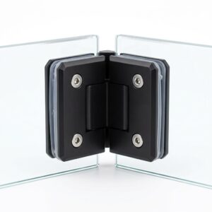 BISAGRA P/ VIDRIO C/ NEGRO MATE 90° COVO CV-GDH90-MB