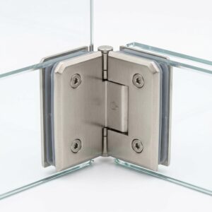 BISAGRA P/ VIDRIO SATINADA MATE 90° COVO CV-GDH90-SN