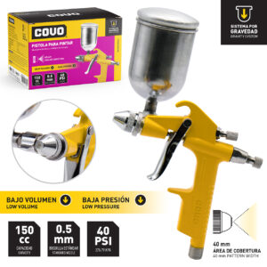 PISTOLA P/ PINTAR PEQ 250CC X 0.5MM 40 PSI COVO CV-K-3A
