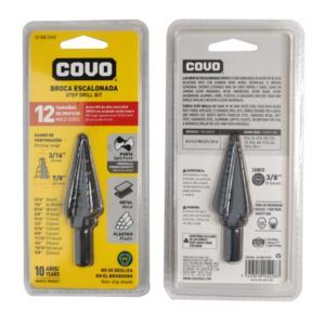 BROCA ESCALONADA DE 3/16''-7/8'' P/METAL COVO CV-SDB-31678
