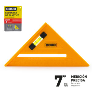 ESCUADRA TALON RAPIDA C/ NIVEL DE 7'' COVO CV-PS-7