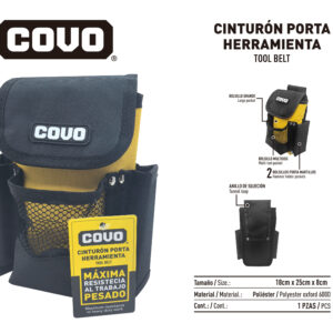 CINTURON PORTA HERRAMIENTAS 18CMx 25CMx 8CM. COVO CV- TB-6