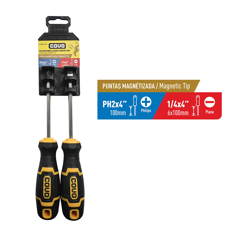 DESARMADOR 2 PZAS. ESTRELLA/ RANUR COVO CV-SD2PC- 6X150