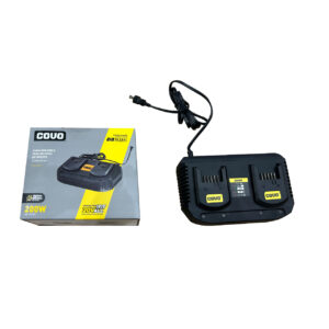 CARGADOR DOBLE P/ BATERIA DE 20 VOLT. 4.0 AH. COVO CV- DBCHARGER-FT