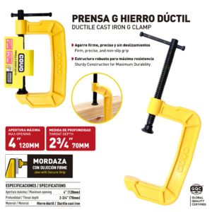 SARGENTO DE 4'' TIPO G. COVO CV-GCLAMP-4