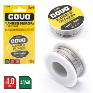 ESTAÑO P/ SOLDAR BLISTER 40/60 100 G. COVO JD-100PB