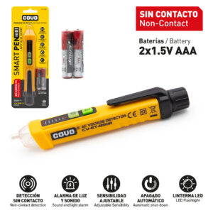 DETECTOR DE VOLTAJE AC SIN CONTACT. T/ LAPIZ 12- 1000 V. COVO CV-ET-8908