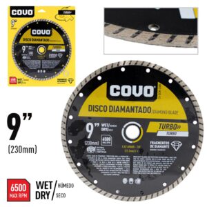 DISCO DIAMANT. DE 9'' TURBO EN BLISTER COVO CV-DCW-230B