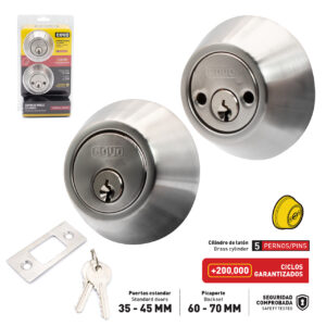 CERRADURA CERROJO DOBLE COVO JM-102B-SS