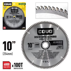 DISCO P/ CORTAR ALUMINIO DE 10''x 100Tx 1'' COVO CV-CW-310