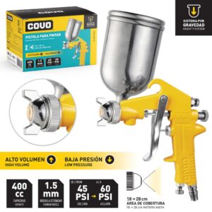 PISTOLA PARA PINTAR DE GRAVEDAD COVO CV-F75G