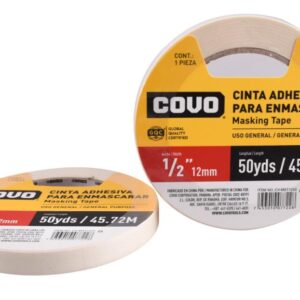 MASKING TAPE BLANCO 1/2' x 50 YDS. COVO CV-MST1250