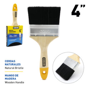 BROCHA DE 3'' BLANCA M/ MADERA COVO CV-PRW-3W