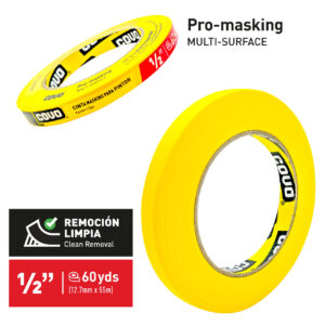 MASKING TAPE AMARILLO 1/2' x 60 YDS. COVO CV-MST1260-C