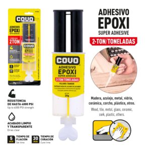 ADHESIVO EPOXICO 25 GR. LIQUIDO RESISTE 2 TON COVO CV- EC25