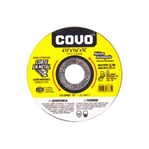 DISCO P/C/METAL 4-1/2''x1/20''x7/8'' CÓN. FINO COVO CV-CW- 1512B