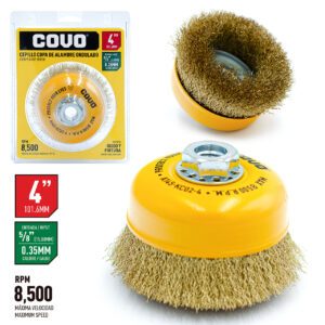CEPILLO CONICO DORADO DE 4'' COVO A145-KC02-4