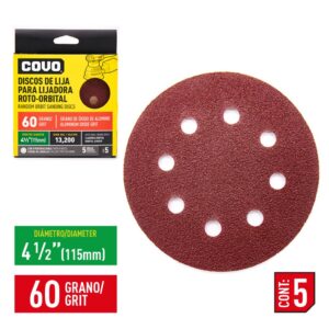 DISCO LIJA DE 4-1/2'' No.60 P/ ORBITAL COVO CV-FSP-1560