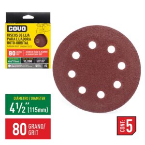 DISCO LIJA DE 4-1/2'' No. 80 P/ ORBITAL COVO CV-FSP-1580