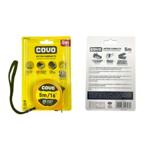 CINTA METRICA DE 5 MT. 16 FT. COVO CV-MT-BT-525