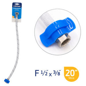 MANGUERA P/ LAVAMANO DE 1/2''x 3/8'' FLEX. TERMIN. MET. GRIVEN A367-HSB20