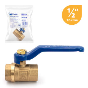 LLAVE DE PASE DE 1/2'' BALIN BRONCE 1/4 VTA. GRIVEN BV- 145G-1-2-BR
