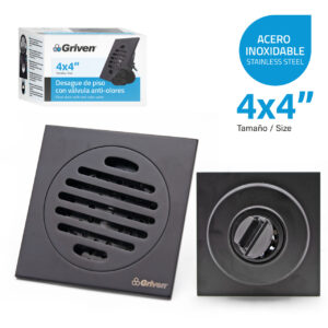 PASCON P/ BAÑO DE 4''x 4'' MET. NEGRO GRIVEN A367-BL-15
